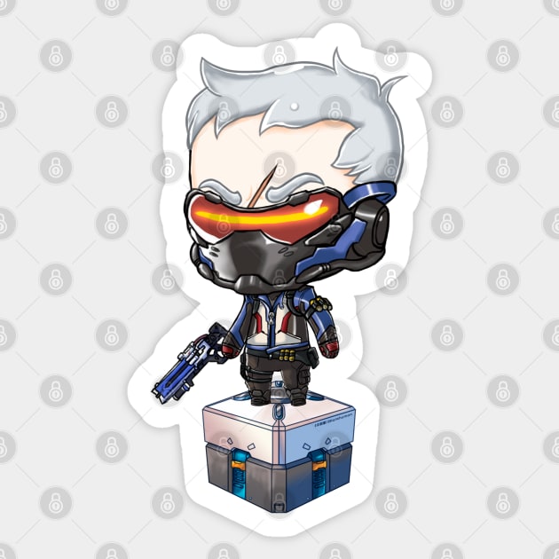 Soldier 76 Sticker by Hanshumon